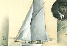 History repeated: Sailing into history The winning yacht ‘Thistle’ owned by Mr E. Newlands who was accompanied by his wife on the voyage across Bass Strait.